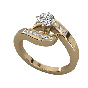 Anillo de Oro Amarillo de 18K para Mujer con Diamante Ovalado Cultivado en Laboratorio y Engaste de Racimo, Ideal para Compromiso, Oro Puro con Rubí Certificado por GIA - Product Image 5
