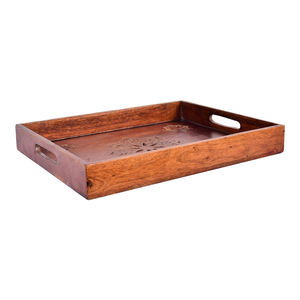 Bandeja otomana de madera segura para lavavajillas hecha a mano de alta calidad ecológica más vendida con asas para uso en restaurantes y hoteles - Product Image 3