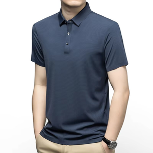 Polos de manga corta lisos para hombre, ropa informal teñida de hilo de nuevo diseño, de la mejor calidad - Product Image 2