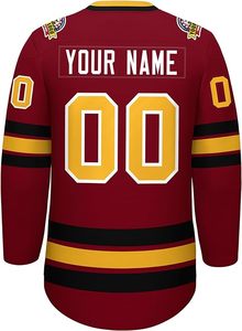 Número personalizado logotipo bordado Diseño superior calidad superior diseño unisex tela de malla jersey de hockey personalizado - Product Image 2