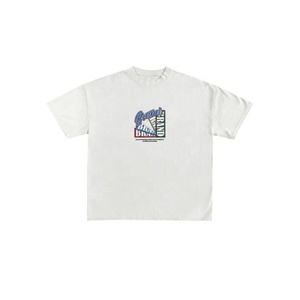 เสื้อยืดสตรีทแวร์ผู้ชายไซส์ใหญ่ พิมพ์ลายสกรีน โลโก้สั่งทำได้ ขายส่ง ผ้าฝ้าย 100% คุณภาพสูง แห้งเร็ว บริการ OEM - Product Image 4