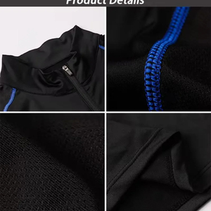 Wholesale Saleh Enterprises Premium Men <b>Compression</b> Shirt Spandex/Polyester Tight Fit Quick Dry Gym T Shirt Long Sleeve Fitness - Product Image 4