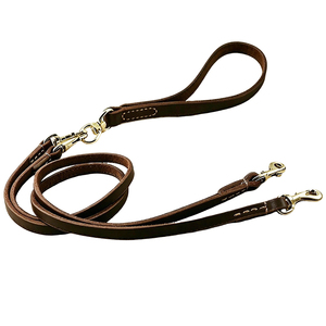 Correa <span class=keywords><strong>de</strong></span> Cuero para <span class=keywords><strong>Perros</strong></span> Hecha a Mano, Duradera, <span class=keywords><strong>de</strong></span> Lujo, Personalizada, para Dos <span class=keywords><strong>Perros</strong></span> - Product Image 1