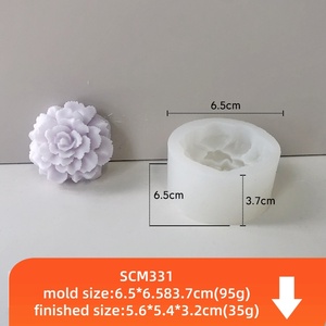 양초 만들기 DIY 꽃잎 디퓨저 스톤, 수제 비누, 석고, 에폭시, 연마제 용 향기로운 꽃 실리콘 몰드 - Product Image 2