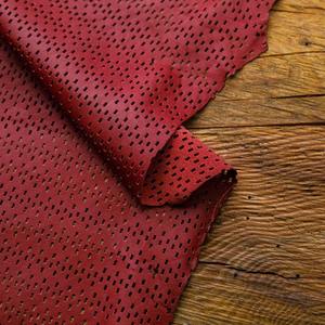 Peau de cuir perforée grise de qualité supérieure disponible en 1 à 22 pieds carrés pour les produits en cuir personnalisés - Product Image 5