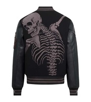 Vente en gros Veste universitaire Hip Hop personnalisée à la mode pour hommes Graffiti brodé tissé paquet unique motif lettre veste pour hommes