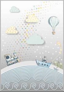 พรมทอแบบจั๊คการ์ดลายเรขาคณิต ผลิตด้วยเครื่องจักรของ Adiva สำหรับใช้ในบ้าน ซักได้ ขนสั้น บาง ไม่ลื่น ฐานยาง - Product Image 2