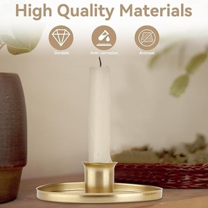 Candelero de Navidad fundido de aluminio Hermoso metal decorativo para festivales para regalos y decoración del hogar - Product Image 5