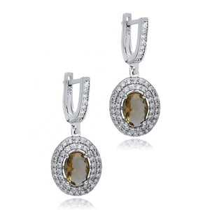 Pendientes colgantes geométricos de forma ovalada, cambio de Color de sultanita, joyería hecha a mano al por mayor, joyería de plata 925 - Product Image 3