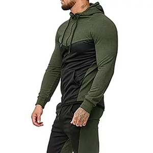 Sudadera con capucha de dos piezas Vintage para deportes de invierno para hombre, conjuntos para correr, 100% algodón, logotipo personalizado, patrón sólido impreso, venta al por mayor, jersey en blanco - Product Image 6