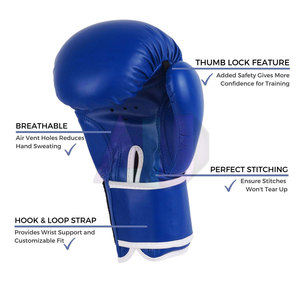 Guantes de Boxeo de Entrenamiento de Cuero Genuino, Servicio OEM, Absorben la Humedad, Ligeros, Transpirables, Personalizables, Más Vendidos - Product Image 6