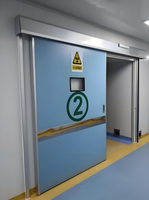 Puerta de Rayos X Automática Sin Contacto, Hermética, con Protección de Doble Apertura, Modular, Moderna, Certificada CE, de Acero Inoxidable para Hospital