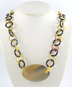 Collar de cuerno de búfalo Color miel ámbar/Collar de cuerno natural/Joyería de cuerno de búfalo - Product Image 4