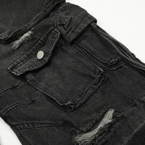 กางเกงยีนส์ผ้ายืดสำหรับผู้ชายออกแบบได้ตามต้องการเสื้อผ้าแนวสตรีทฮิปฮอปสไตล์วินเทจ3D - Product Image 3