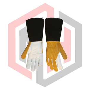 Gants de soudage TIG personnalisés de haute qualité en polyester à manches longues, poignets droits, texture lisse, anti-vibrations, résistants à la chaleur - Product Image 5