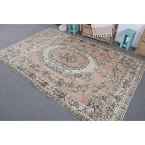 Turkish Rug, Large 5.5x8.4 ft Rug, <b>Brown</b> Solid Rug - Product Image 2