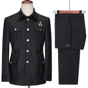 Người Đàn Ông Của Mùa Đông Dài Tay Áo Blazer Nam Tính Safari Phù Hợp Với Thiết Kế Đôi Ngực Thoáng Khí Ưa Thích Đồng Phục Người Lớn Trực Tiếp May Mặc - Product Image 4