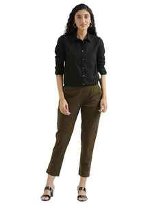 Pantalon de survêtement décontracté en coton imprimé pour femmes grande taille coupe ample avec bouton Logo hiver Streetwear confortable conception maigre - Product Image 5
