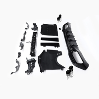 Diffuseur de pare-chocs arrière ABS noir style AMG à quatre sorties avec support pour Mercedes Benz Classe C W206 C43 2021 et versions ultérieures