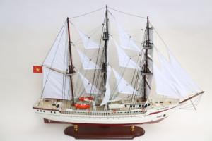 Modèle de bateau vietnamien en bois peint à la main LE QUY DON pour le Nouvel An chinois, la fête des pères, objets de collection, décoration, cadeaux originaux - Product Image 6