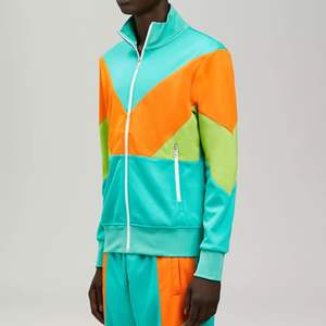 Chaqueta Deportiva de Moda para Hombre, Cuello Alto Delgado, Poliéster/Nailon/Spandex, Cortavientos con Cierre, Logotipo y Color Personalizados, Servicio OEM - Product Image 4