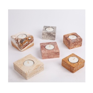 Elegante portavelas de mármol hecho a mano para decoración del hogar, centro de mesa de comedor y elegantes detalles interiores modernos - Product Image 3
