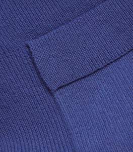 Pantalon Cargo en laine bleu surdimensionné taille moyenne personnalisé pour femmes Prix de gros pas cher Style avant plat d'hiver pour les femmes - Product Image 4