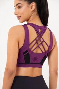 สปอร์ตบราสำหรับผู้หญิงสำหรับโยคะ ออกกำลังกาย ฟิตเนส ฝึกซ้อม สวมใส่สบาย ยืดหยุ่นได้ ชุดออกกำลังกายแบบกระชับรูปทรง - Product Image 3