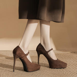 Sofisticados Tacones de Aguja Franceses con Plataforma Interna de Una Sola Tira, Cómodos, Puntiagudos, Elegantes y Delgados para Mujer, Ideales para el Uso Diario - Product Image 3