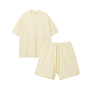 Ensemble de jogging pour homme de haute qualité, 100% coton, personnalisez votre design et votre logo, ensemble de shorts grande taille - Product Image 3