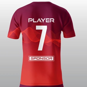 เสื้อฟุตบอลพิมพ์ลาย โพลีเอสเตอร์ 100% ย้อมสีทั้งตัว น้ำหนัก 180 กรัม แห้งเร็ว เป็นมิตรกับสิ่งแวดล้อม ไม่หดตัว ผ้าถัก ยูนิเซ็กซ์ RS - Product Image 2