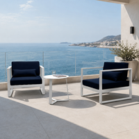 Fauteuil de jardin en aluminium avec coussin à séchage rapide, idéal pour hôtels, complexes hôteliers et patios, personnalisable OEM