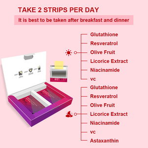 Vente flash Bandelettes blanchissantes pour la peau Produits blanchissants professionnels compléments alimentaires Bandelettes buccales à dissolution rapide - Product Image 2