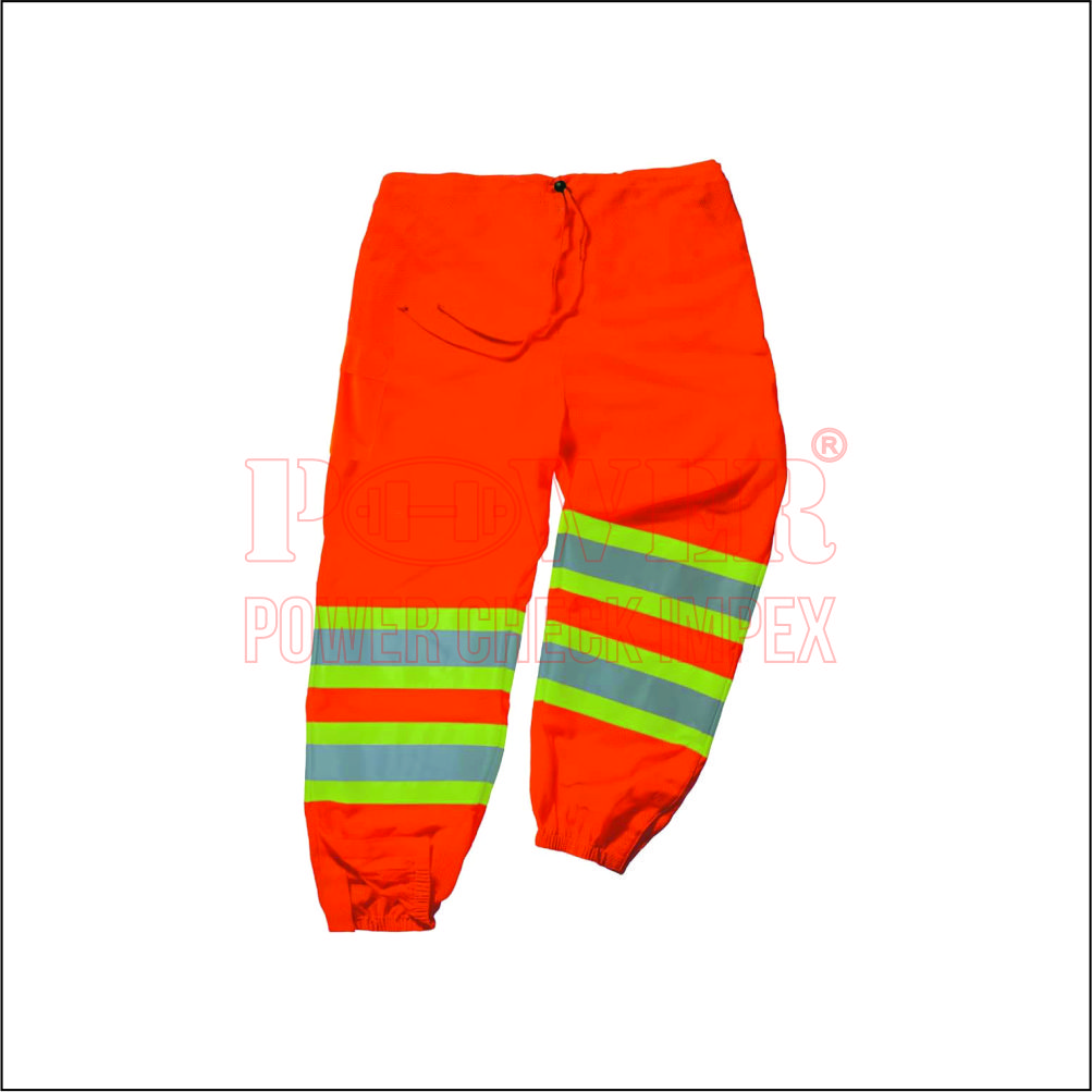 Casual Work Pants Reflective Safety Clothing With Elastic Waist Drawstring and Pockets