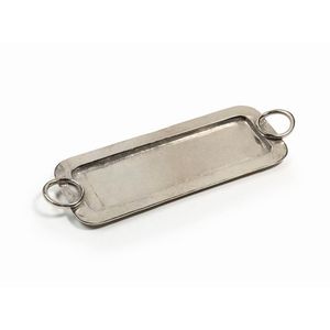 Heavy-Duty Metal Serving/Ottoman Tray With Handles Aluminium <b>Mirror</b> Polished <b>Rectangle</b> Serving Trays - Product Image 1