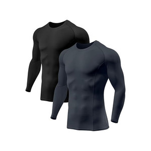 Protector de erupción de manga larga para hombre, protector de compresión de secado rápido BJJ Rush Guard para entrenamiento, deportes, gimnasio, ropa de lucha, protector de erupción - Product Image 4