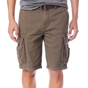 <b>Men's</b> Casual Classic Cargo <b>Shorts</b> Breathable <b>Zipper</b> Fly Multi <b>Pockets</b> High Waist Striped Pattern 100% Cotton OEM Service BD - Product Image 1