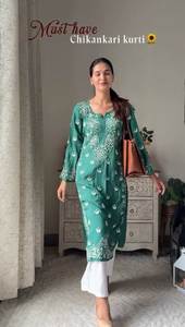 Notre paire exclusive de Kurta Plazzo confortables pour la course moderne Salwar Kameez réversible et pour les fêtes Diwali Weddings - Product Image 2