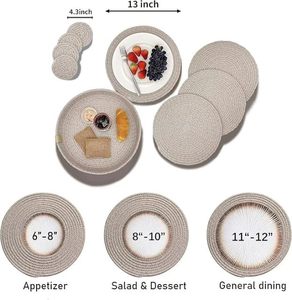 Meilleur napperon en corde de coton idéal pour les fêtes et autres fonctions Vaisselle Design décoratif Napperon arrondi Design - Product Image 4