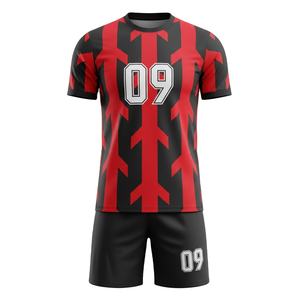 Conjunto de Uniforme de Fútbol Personalizado por Sublimación para Hombre, Negro con Patrón de Mármol Rosa, Uniforme de Fútbol Transpirable para Entrenamiento Deportivo - Product Image 5