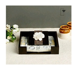 Servilletero de tamaño personalizado, soporte de pañuelos de Metal de diseño moderno de alta calidad para el hogar, Hotel, restaurante, vajilla, decoración hecha de madera - Product Image 1