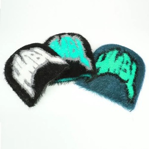 Bonnets tricotés en mohair avec logo OEM & ODM personnalisé pour hommes Chapeaux de créateurs tricotés pour l'hiver Bonnet unisexe en mohair - Product Image 6
