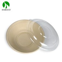 Bols jetables en bambou écologiques de qualité alimentaire, capacité 24/32 oz, pour café et plats à emporter