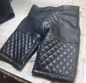 Genuine <b>Leather</b> <b>Short</b> for <b>Men</b> Manufactures OEM ODM Designer with Custom Logos Sizes Latest Fashion Luxury Top Products - Product Image 2