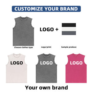 Canottiera da <span class=keywords><strong>Uomo</strong></span> Smanicata Estiva Vintage con Lavaggio Acido e Logo Personalizzato, 100% Cotone Lavorato a Maglia, Vestibilità Morbida, Vendita all'Ingrosso - Product Image 3