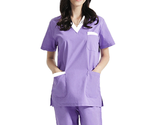 Nuevo estilo, conjuntos de uniformes médicos Unisex, tela tejida, poliéster, algodón, uniformes médicos - Product Image 2
