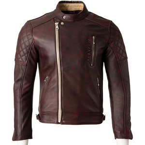 Chaqueta de moto de cuero aprobada por la CE para hombre Chaqueta de motorista elegante Chaqueta de montar de cuero duradera con buena tela - Product Image 1