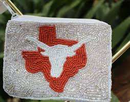 Pochette perlée Cowboy de haute qualité fabriquée à la main Western Mini porte-monnaie avec fermeture à glissière bleu Orange toile accessoire de mode - Product Image 6