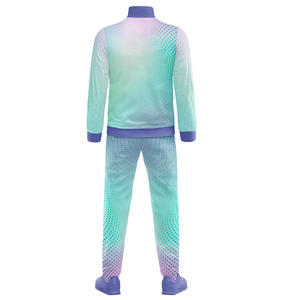 Ensemble de survêtement de football unisexe deux pièces pour l'hiver, personnalisé par sublimation, avec fermeture éclair intégrale, séchage rapide, respirant, taille plus - Product Image 4