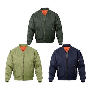 Chaquetas Bomber para Hombre de la Mejor Calidad al por Mayor, Chaquetas Bomber Personalizadas de Satén para Hombre con Dos Bolsillos Laterales de Algodón y Poliéster - Product Image 2